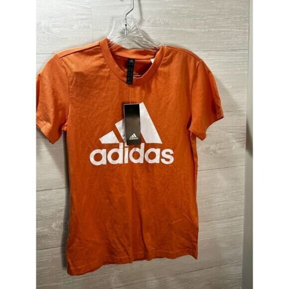 Women's Crewneck Adidas Graphic Logo Active Sport Tee Short Sleeve‎ Shirt - Picture 4 of 5